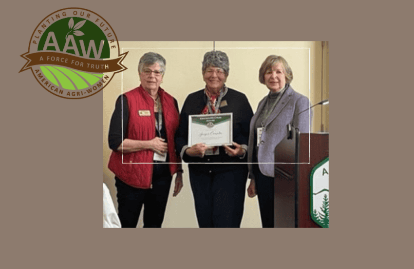 Jacqueline Compston receives American Agri-WomenErickson-McCrum Outstanding Agricultural Mentor AW.